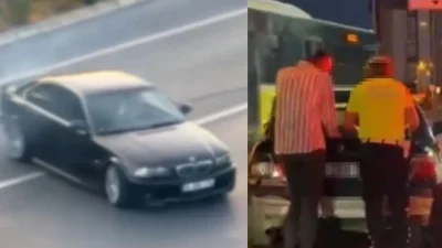 İstanbul Bahçeşehir’de lüks aracıyla caddeleri adeta pist alanına çeviren ve