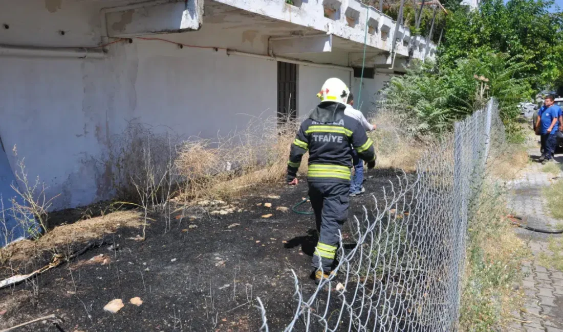 Muğla’nın Menteşe ilçesinde bir otelin hemen arkasındaki otluk alanda başlayan