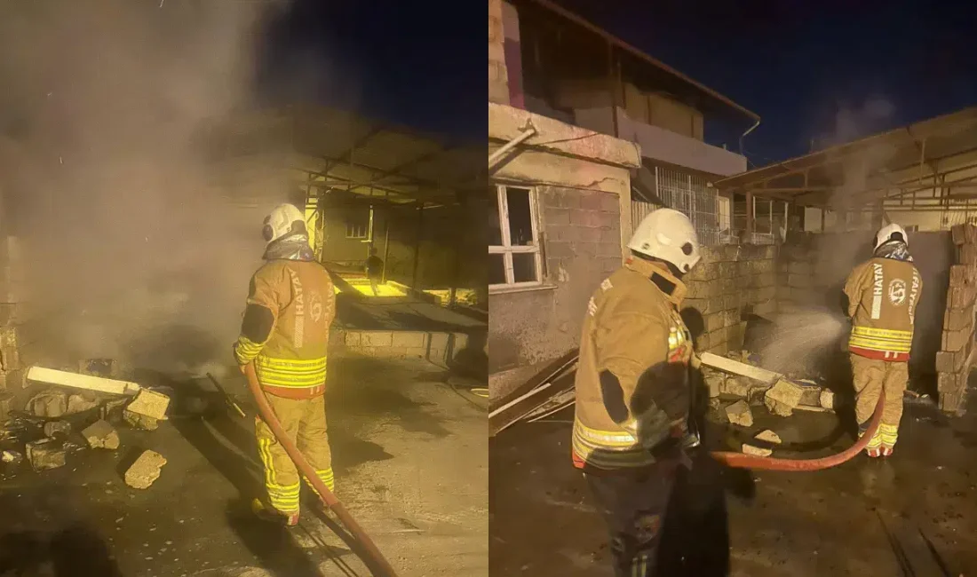 Hatay’ın Reyhanlı ilçesinde bir evin çatısında aniden yükselen alevler mahalle