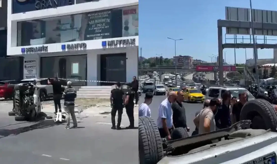 Avcılar E-5 Karayolu’nda seyir halindeyken direksiyon hakimiyetini kaybeden bir sürücü,