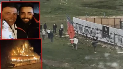 Bursa Uludağ’da eski milli kayakçı Yahya Üsta, eşi ve oğlunun