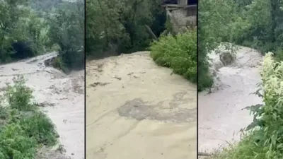 Bolu’nun Mudurnu ilçesinde aniden bastıran ve hayatı adeta felç eden