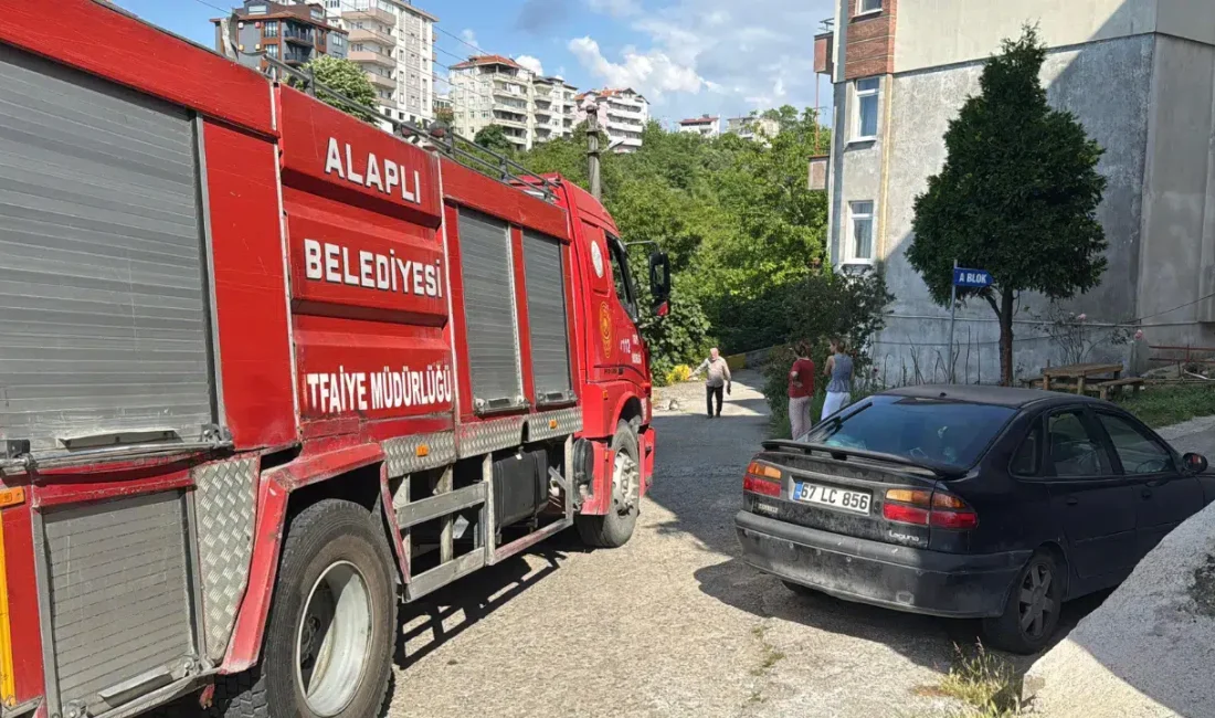 Zonguldak’ın Alaplı ilçesinde akşam saatlerinde meydana gelen piknik tüpü patlaması,