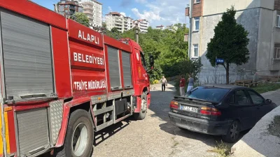 Zonguldak’ın Alaplı ilçesinde akşam saatlerinde meydana gelen piknik tüpü patlaması,