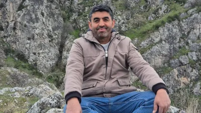 Amasya’da 5 katlı bir inşaatın 4. katında çalışan seramik ustası