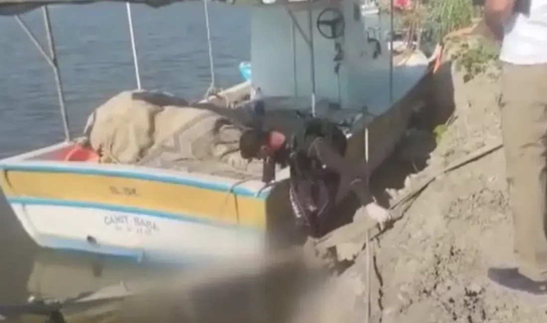 Hatay’ın Samandağ ilçesinde Asi Nehri’nin denizle buluştuğu noktada su üzerinde