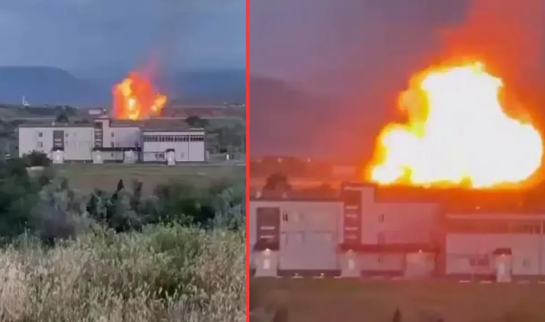 Rusya’nın Dağıstan bölgesinde yer alan Kızılyurt kentinde doğalgaz boru hattında