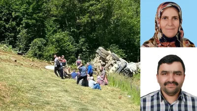 Gümüşhane’nin Kürtün ilçesinde geri manevra yaptığı sırada kontrolden çıkan beton