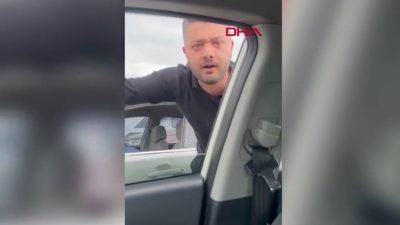 İstanbul TEM Otoyolu’nda seyir halindeki kadın sürücünün önünü keserek dehşet