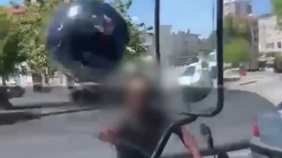 Kayseri’nin Melikgazi ilçesinde yaşanan maddi hasarlı bir kazanın ardından sinirlerine
