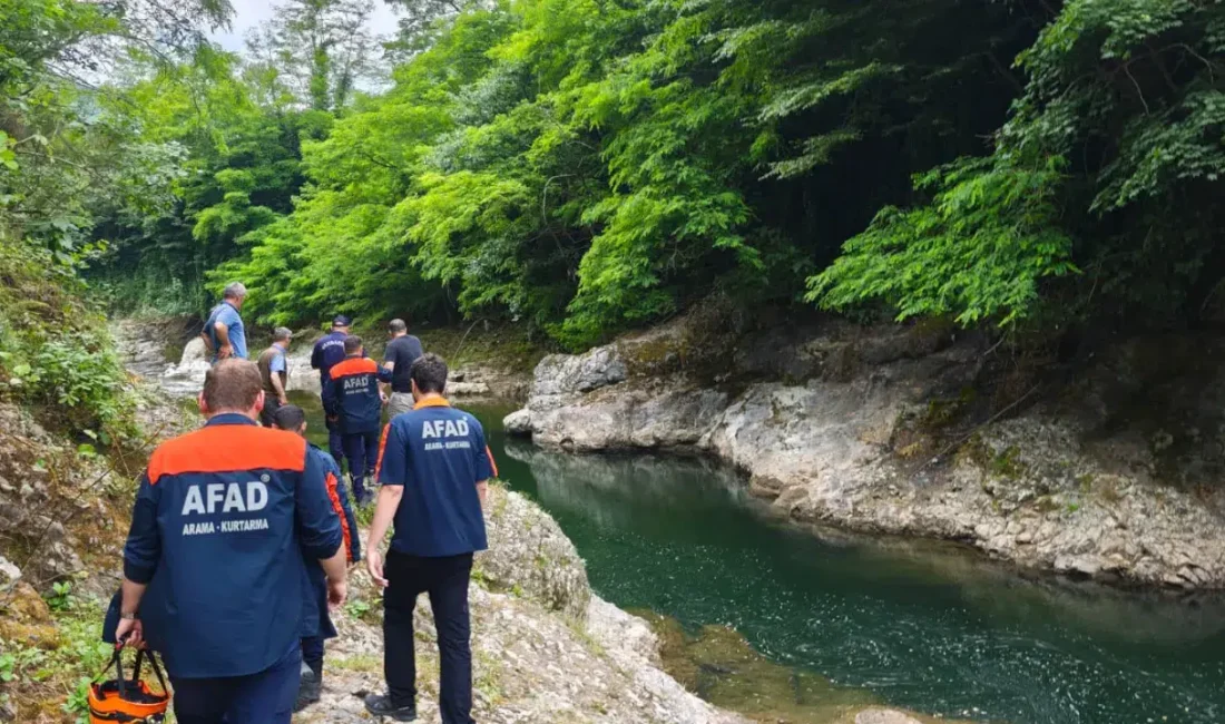 Ordu’nun Altınordu ilçesinde meydana gelen feci olayda, dengesini kaybederek ırmağa