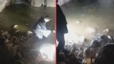 Hatay’ın Antakya ilçesinde sıcak havada serinlemek amacıyla girdiği derede akıntıya