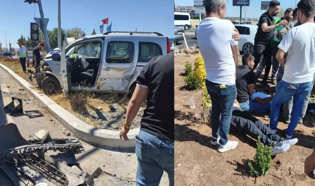 Diyarbakır’ın Bağlar ilçesinde iki otomobilin çarpışması sonucu meydana gelen feci