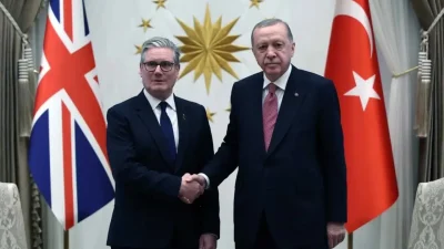 Cumhurbaşkanı Recep Tayyip Erdoğan, İngiltere Başbakanı Keir Starmer ile Cumhurbaşkanlığı