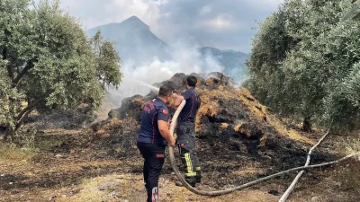 Osmaniye’nin Dereli köyünde bir evin bahçesinde aniden yükselen alevler ortalığı