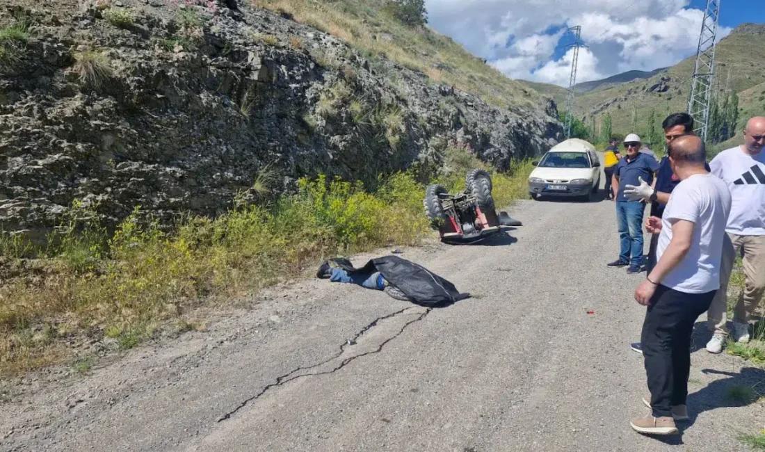 Erzurum’un İspir ilçesinde seyir halindeki bir ATV aracının kontrolden çıkarak