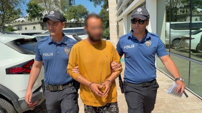 Samsun’un İlkadım ilçesinde esnafın gözü gibi baktığı kediye kaldırımda yürürken