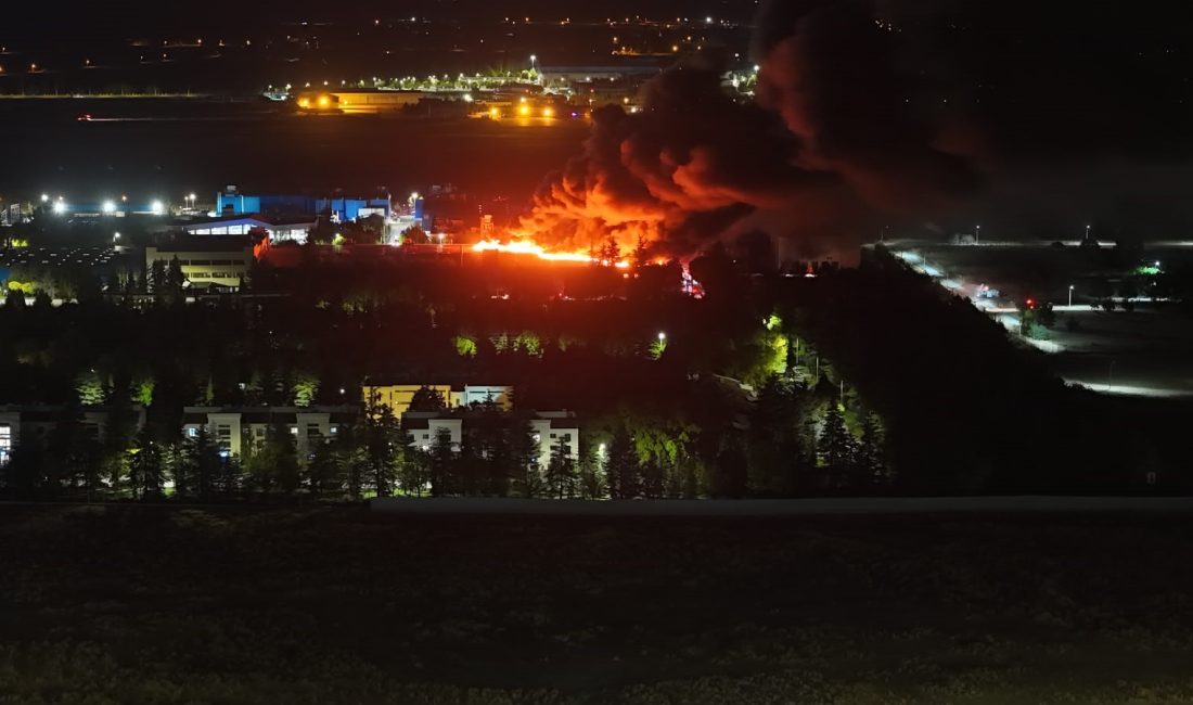 Eskişehir’de yer alan TUSAŞ Motor Sanayii AŞ yerleşkesinde gece saatlerinde