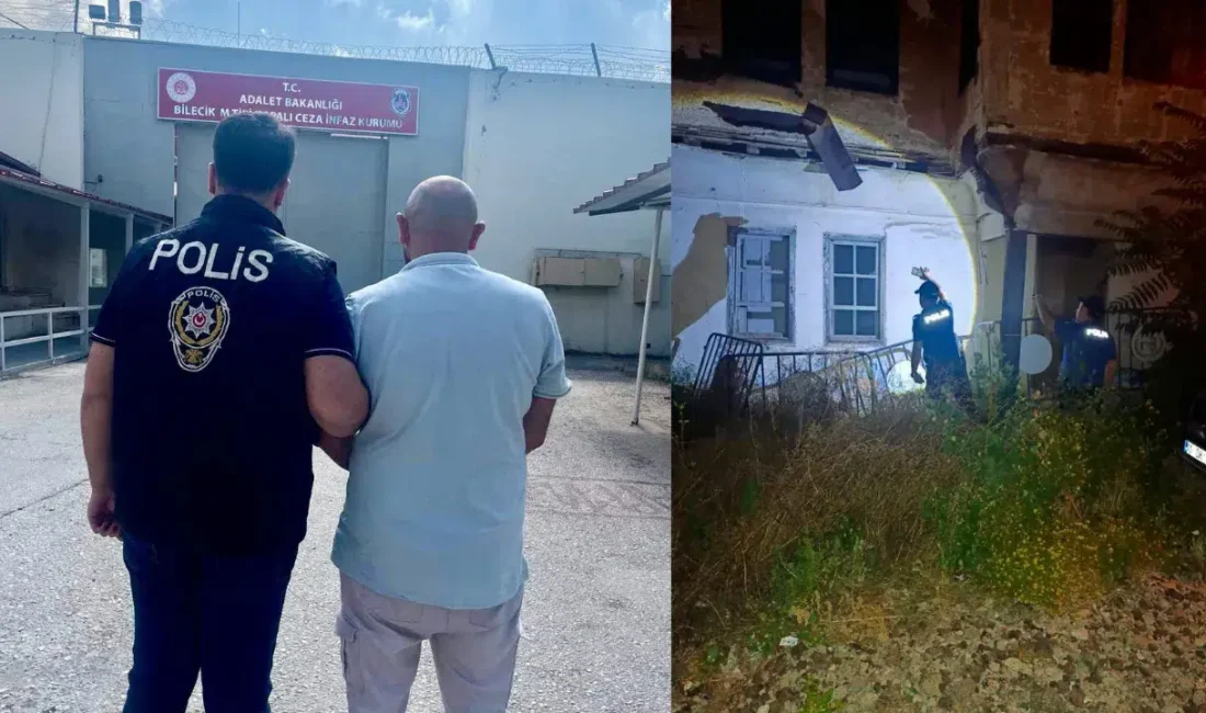 Bilecik’in Bozüyük ilçesinde metruk bir binaya gerçekleştirilen ani polis denetimi,