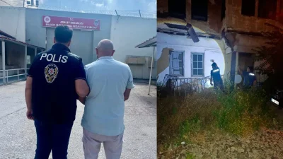 Bilecik’in Bozüyük ilçesinde metruk bir binaya gerçekleştirilen ani polis denetimi,