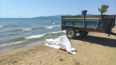 İzmir’in Selçuk ilçesinde bulunan dünyaca ünlü Pamucak Sahili’nde sabah saatlerinde