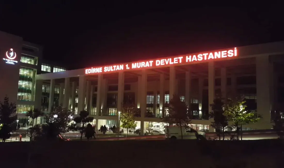 Edirne’nin İpsala ilçesinde aniden bastıran sağanak yağış sırasında bir ahıra