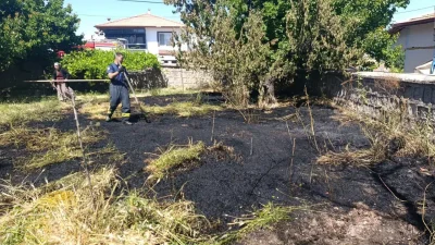 Yozgat’ın Sorgun ilçesinde otluk alanda aniden yükselen alevler çevre sakinlerine