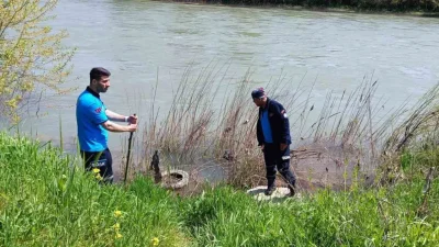 Diyarbakır’ın Sur ilçesinde, Dicle Nehri’nin sularında bulunan bir kişiye ait