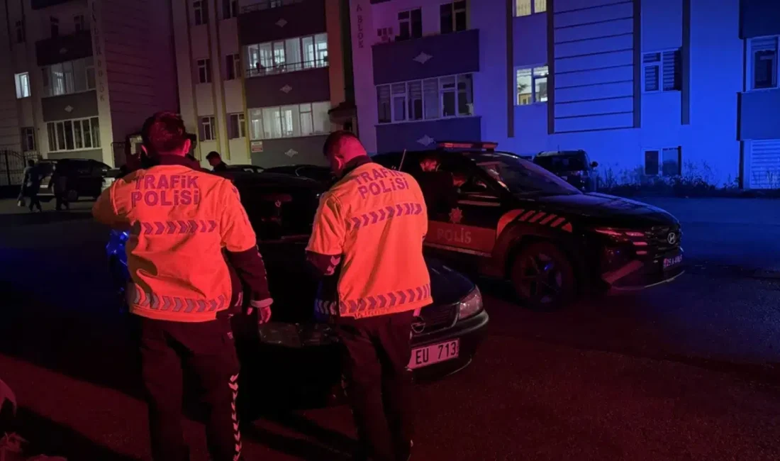 Erzurum’un Palandöken ilçesinde polisin “dur” ihtarına uymayarak kaçan ve ortalığı