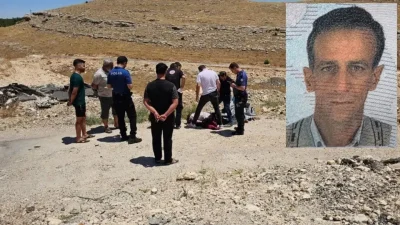 Şanlıurfa’nın Eyyübiye ilçesinde boş bir arazide battaniyeye sarılı halde cansız