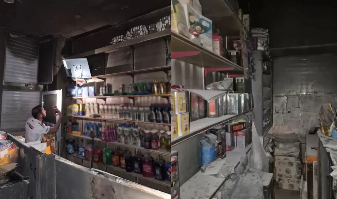 Van’ın Erciş ilçesinde bir iş yerinde çıkan ve çevrede büyük
