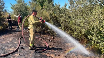 Muğla’nın gözde turizm merkezi Bodrum’da yerleşim yerlerine metreler kala başlayan
