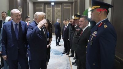 Cumhurbaşkanı Recep Tayyip Erdoğan tarafından resmi törenle karşılanan ABD Başkanı