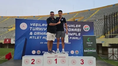 Aydın’ın gururu milli atlet Koray Uygun, pistlerde fırtına gibi eserek