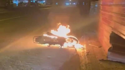 Malatya’nın Doğanşehir ilçesinde seyir halindeyken bir anda alevlere teslim olan