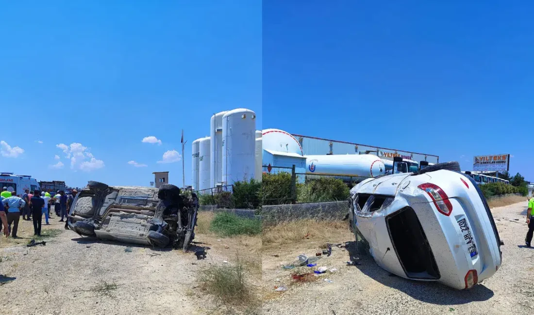 Gaziantep’te kontrolden çıkan bir otomobilin takla atması sonucu adeta can
