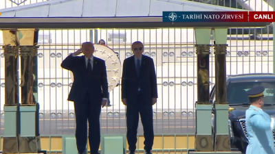 Cumhurbaşkanı Recep Tayyip Erdoğan, Ankara’ya gelen ABD Başkanı Donald Trump’ı