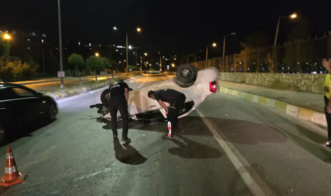 Van’ın Edremit ilçesinde kontrolden çıkan bir otomobilin takla atması sonucu