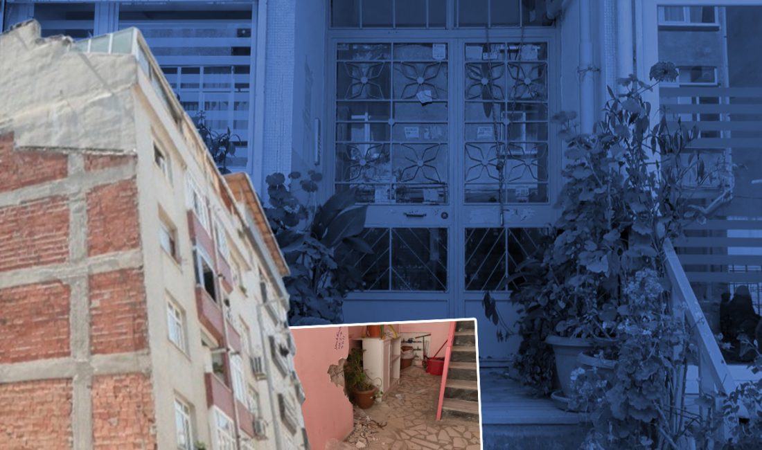 İstanbul Güngören’de her an yıkılma tehlikesiyle karşı karşıya olan ve