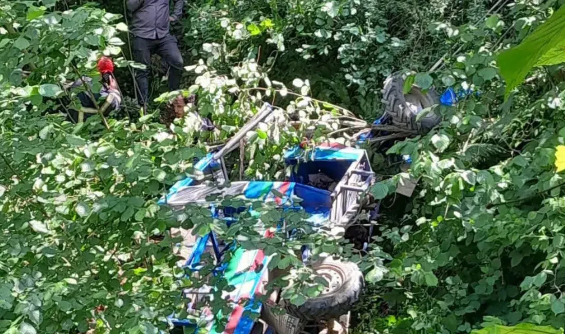 Ordu’nun Kumru ilçesinde kontrolden çıkan tarım aracının devrilmesi sonucu meydana