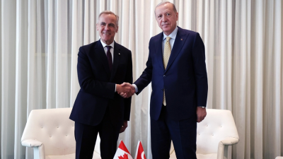 Cumhurbaşkanı Recep Tayyip Erdoğan, Kanada Başbakanı Mark Carney ile gerçekleştirdiği