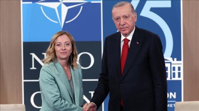 Cumhurbaşkanı Recep Tayyip Erdoğan, İtalya Başbakanı Giorgia Meloni ile gerçekleştirdiği