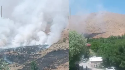 Bitlis’te dağlık alanda başlayan ve rüzgarın etkisiyle hızla yayılan gizemli