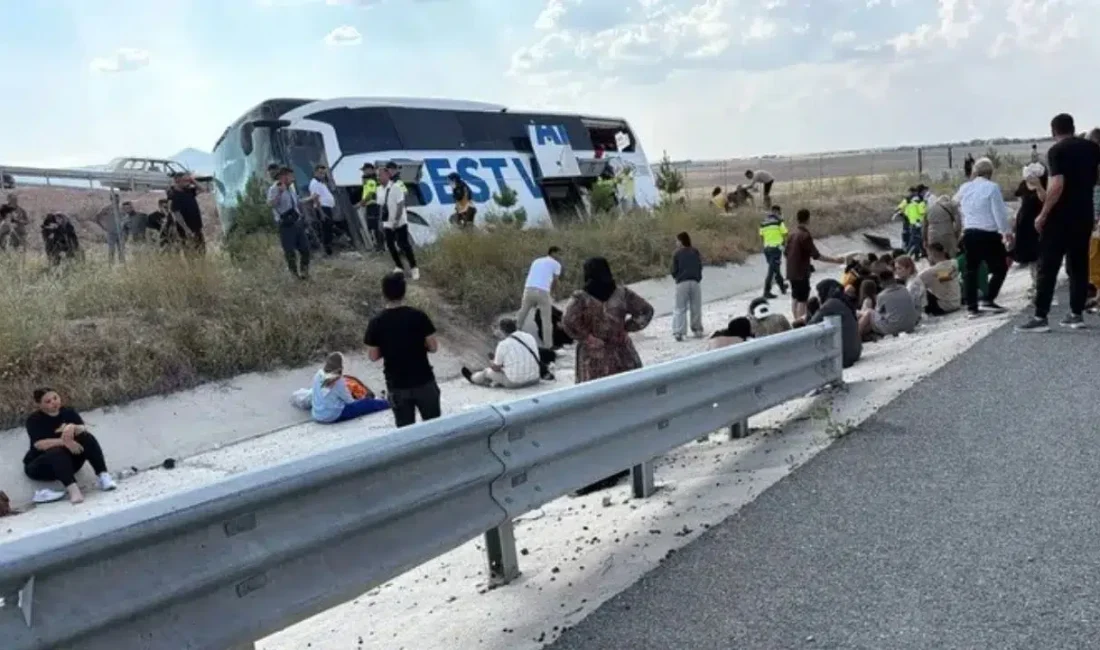Aksaray’da meydana gelen feci yolcu otobüsü kazası bölgede büyük panik