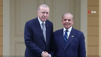 Cumhurbaşkanı Recep Tayyip Erdoğan, Pakistan Başbakanı Şahbaz Şerif’i kabul etti.