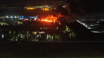 Eskişehir’deki TEI yerleşkesinin imalat bölümünde çıkan yangın büyük paniğe yol